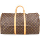 Louis Vuitton Monogram Canvas Keepall 55 Bandoulière Travel Bag
