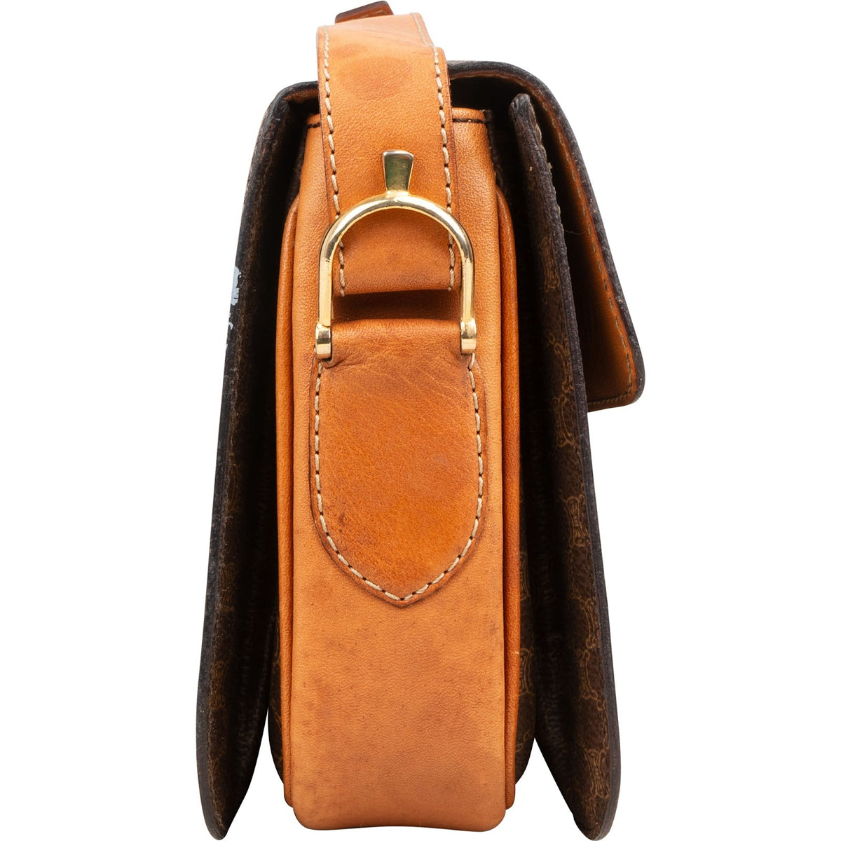 Celine Macadam Canvas Triomphe Flap Crossbody Bag