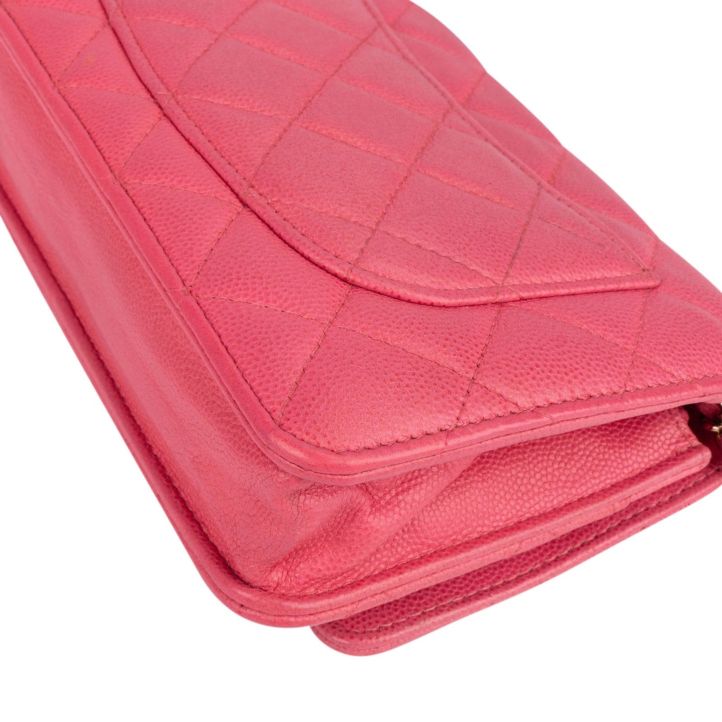 Chanel Quilted Caviar Leather Wallet On Chain Crossbody Bag
