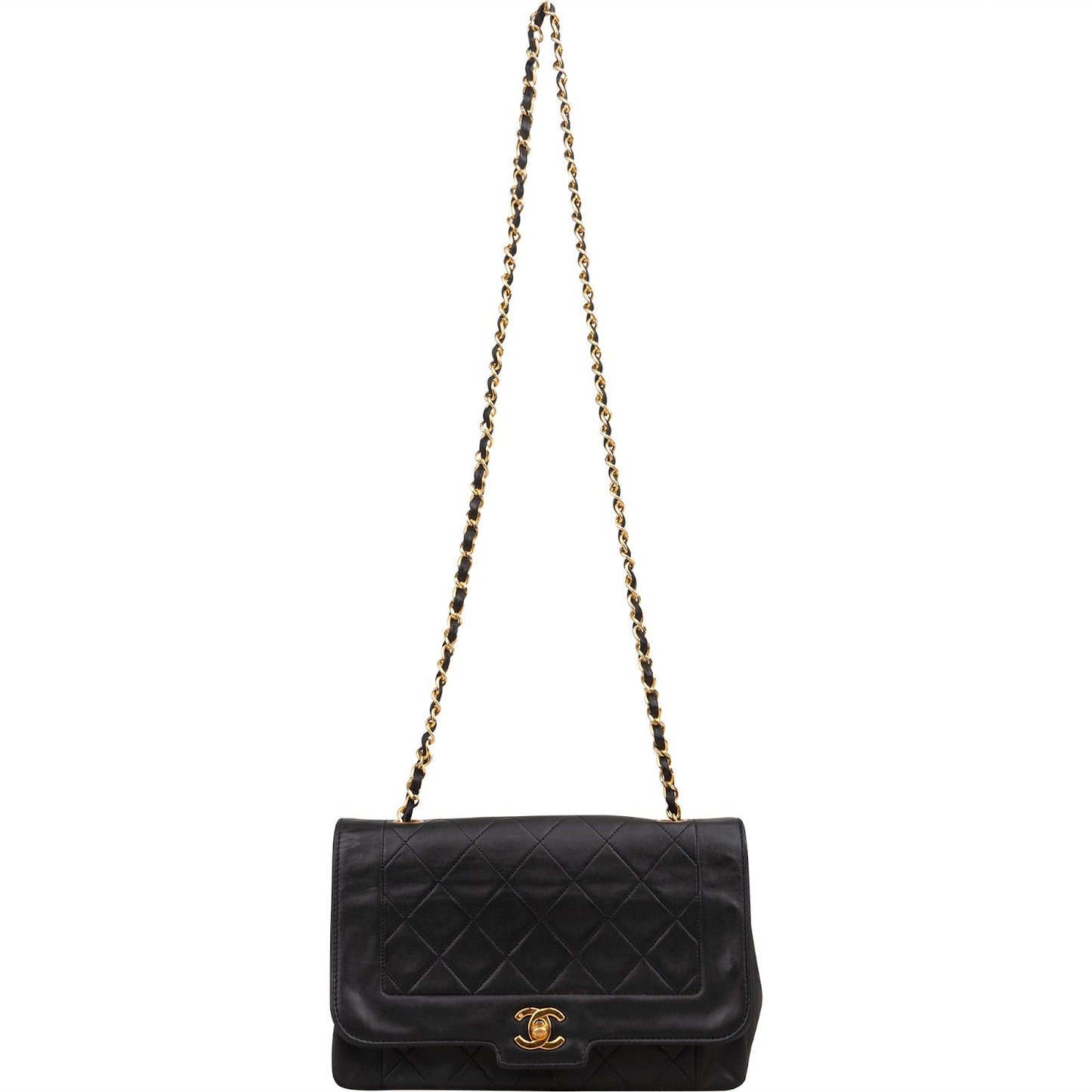 Chanel Quilted Lambskin 24K Gold Single Flap Crossbody Bag