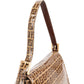 Fendi Coated Monogram FF Zucca Canvas Mamma Baguette Shoulder Bag