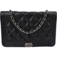 Chanel Quilted Caviar Leather Small Boy Wallet On Chain Crossbody Bag