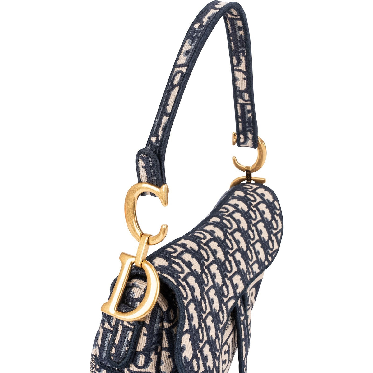Christian Dior Oblique Trotter Monogram Jacquard Saddle Shoulder Bag