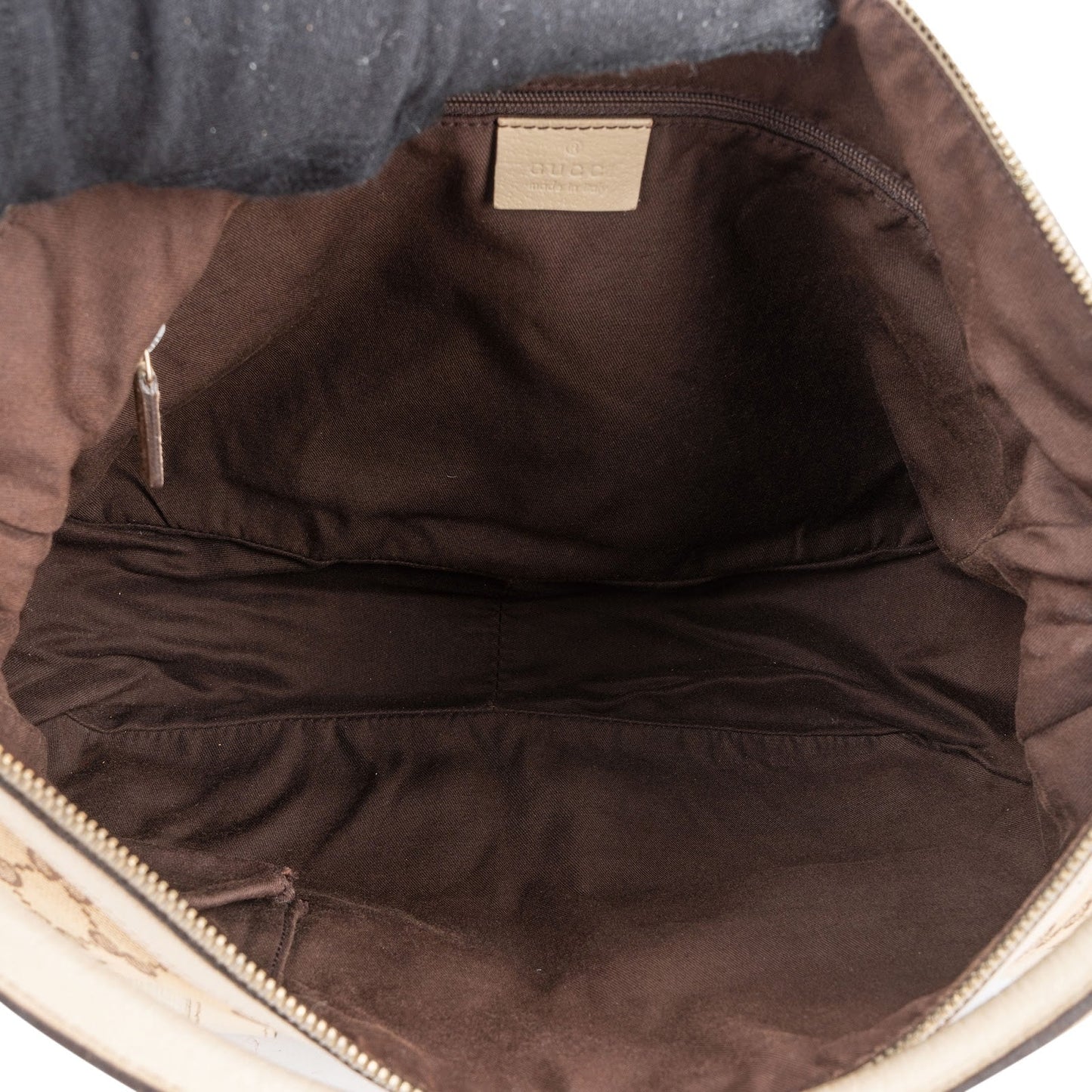 Gucci Monogram GG Abbey Double Pocket Hobo Shoulder Bag