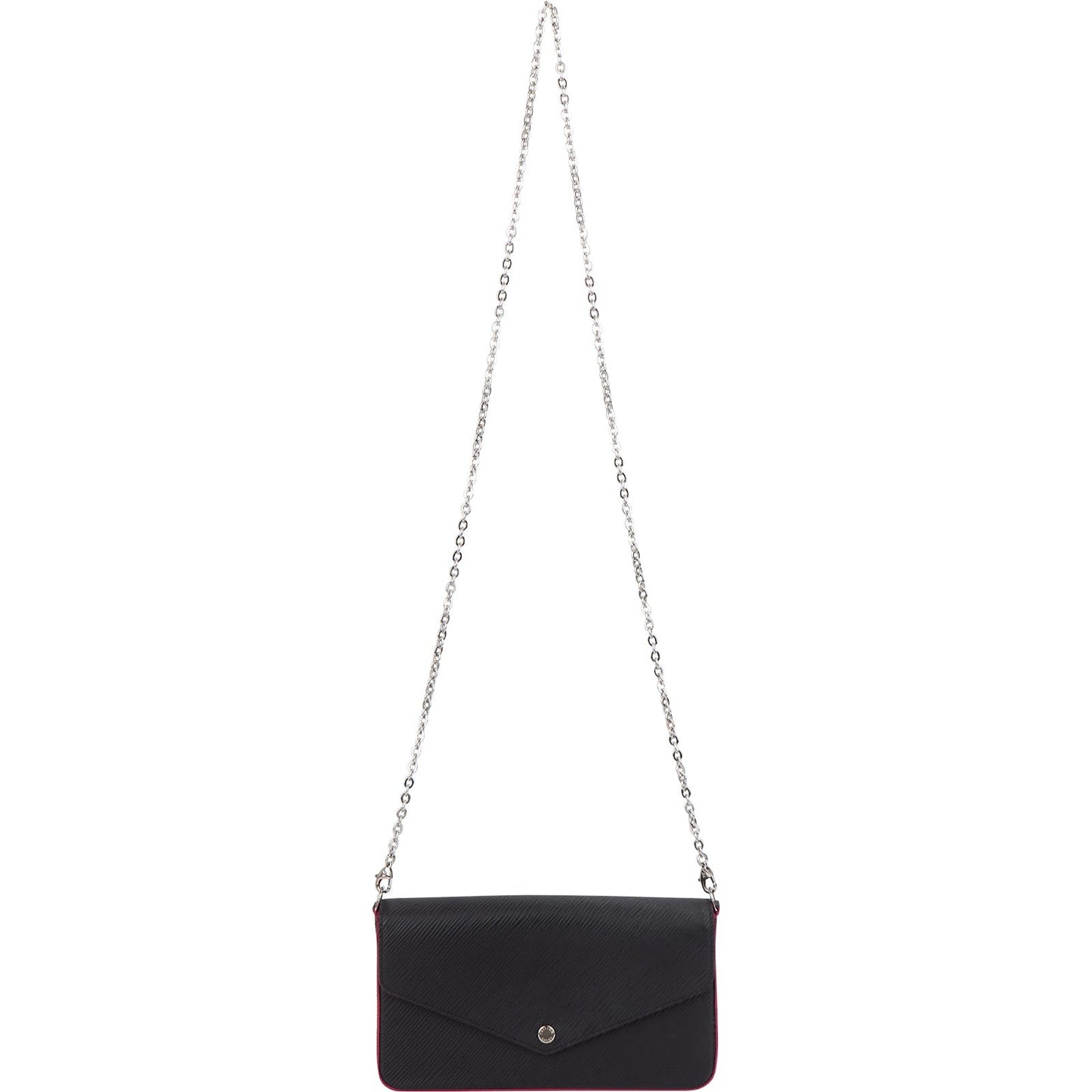 Louis Vuitton Noir Epi Leather Bicolor Pochette Felicie Crossbody Bag