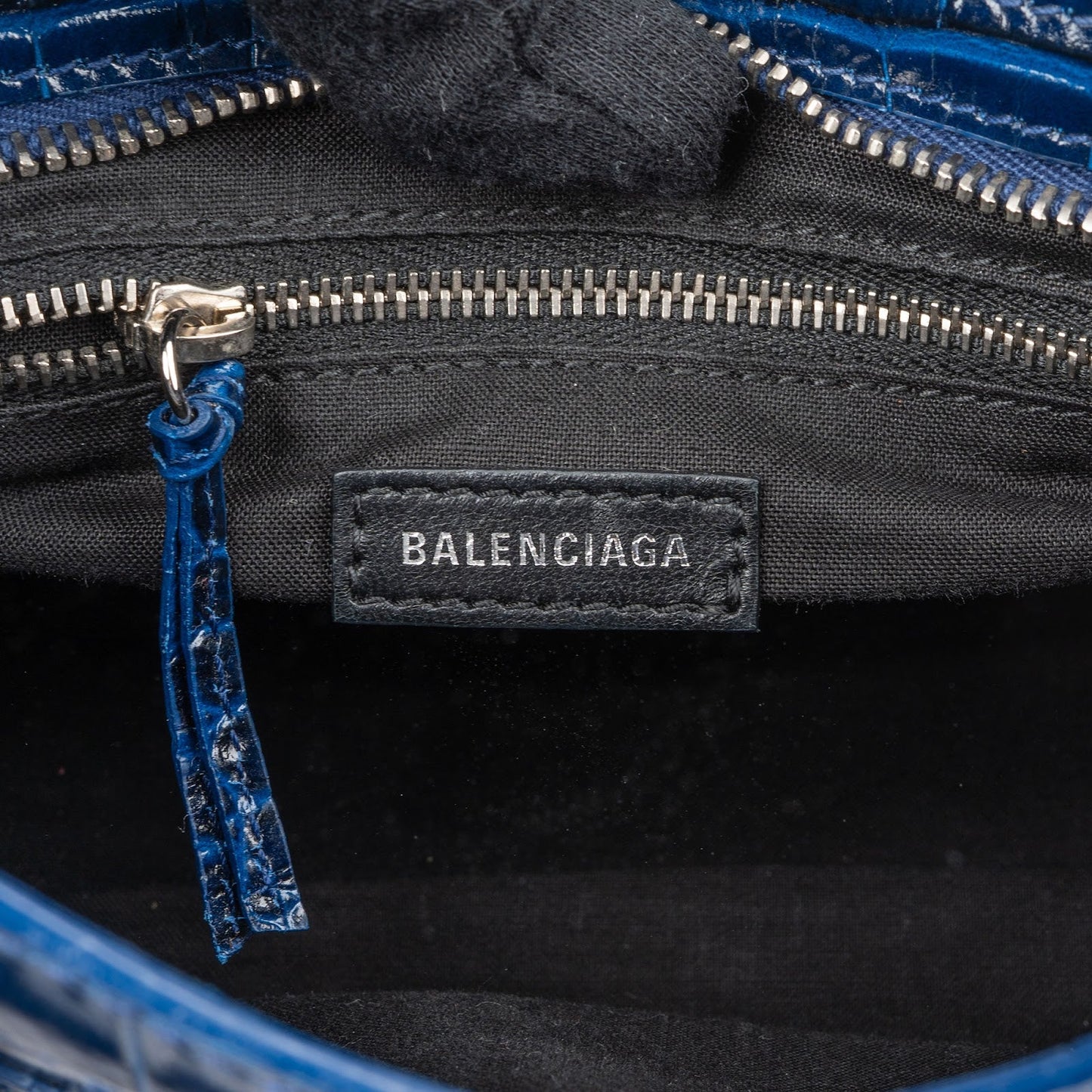 Balenciaga Croc-Embossed Leather Neo Cagole City Handbag