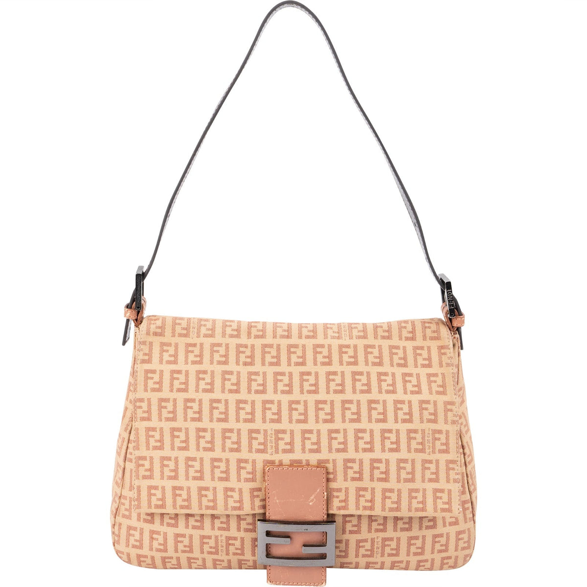 Fendi Monogram FF Zucca Mamma Baguette Shoulder Bag
