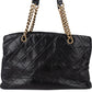 Chanel Quilted Lambskin CC Crown Tote Shoulder Bag