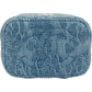 Chanel Quilted Denim Camellia Monogram Adjustable Mini Vanity Case Crossbody Bag