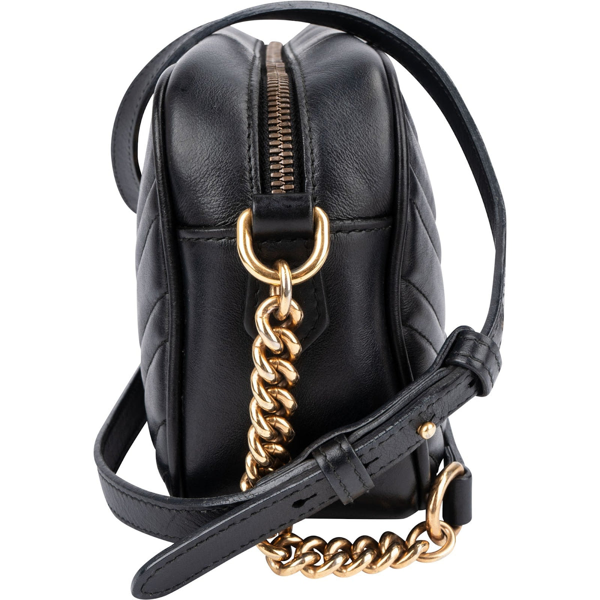 Gucci Matelassé Leather GG Marmont Camera Crossbody Bag