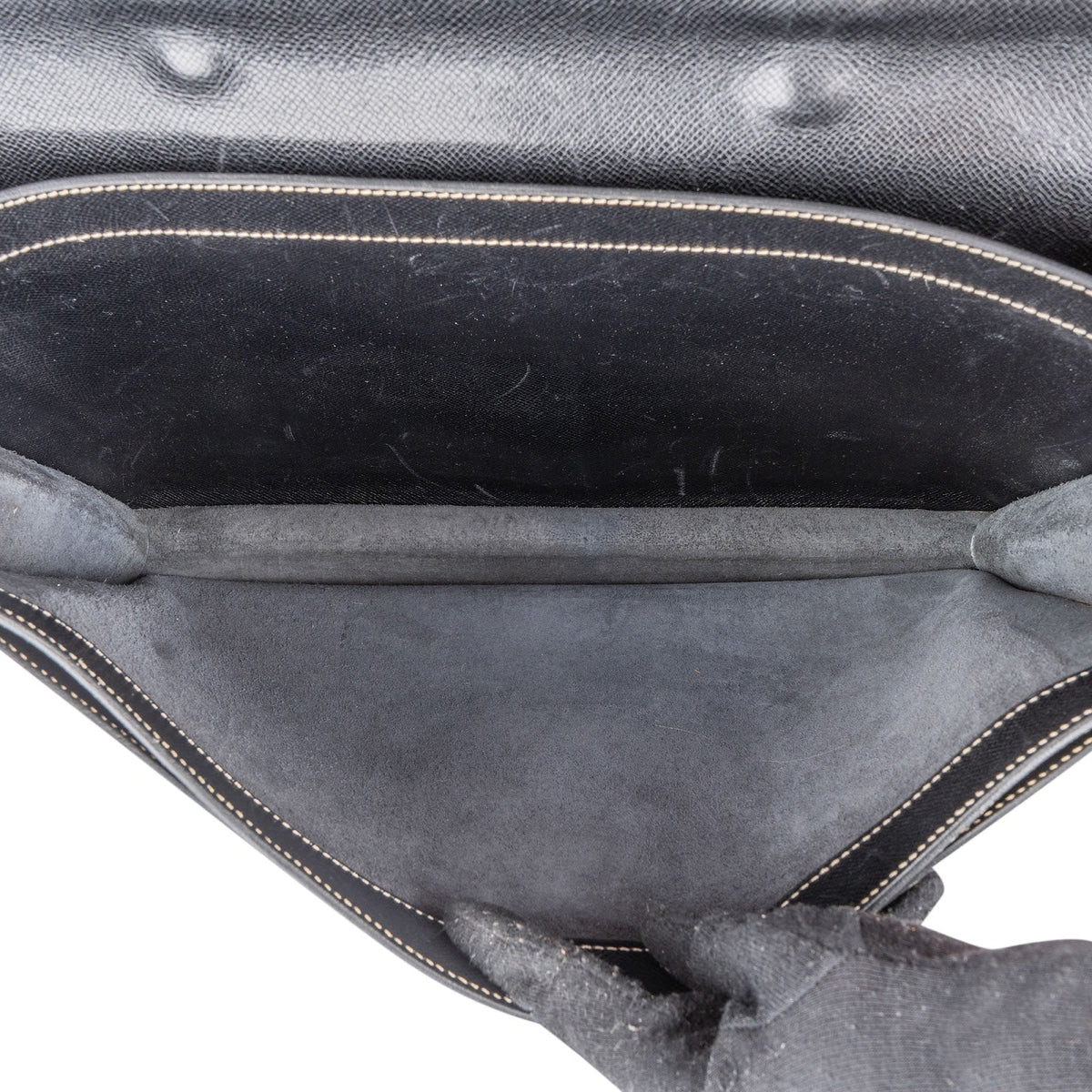 Hermès Noir Courchevel Leather Sac à Dépêches Business Handbag