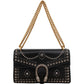 Gucci Black Soft Leather Dionysus Studded Shoulder Bag