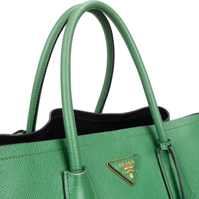 Prada Saffiano Leather Double Handbag