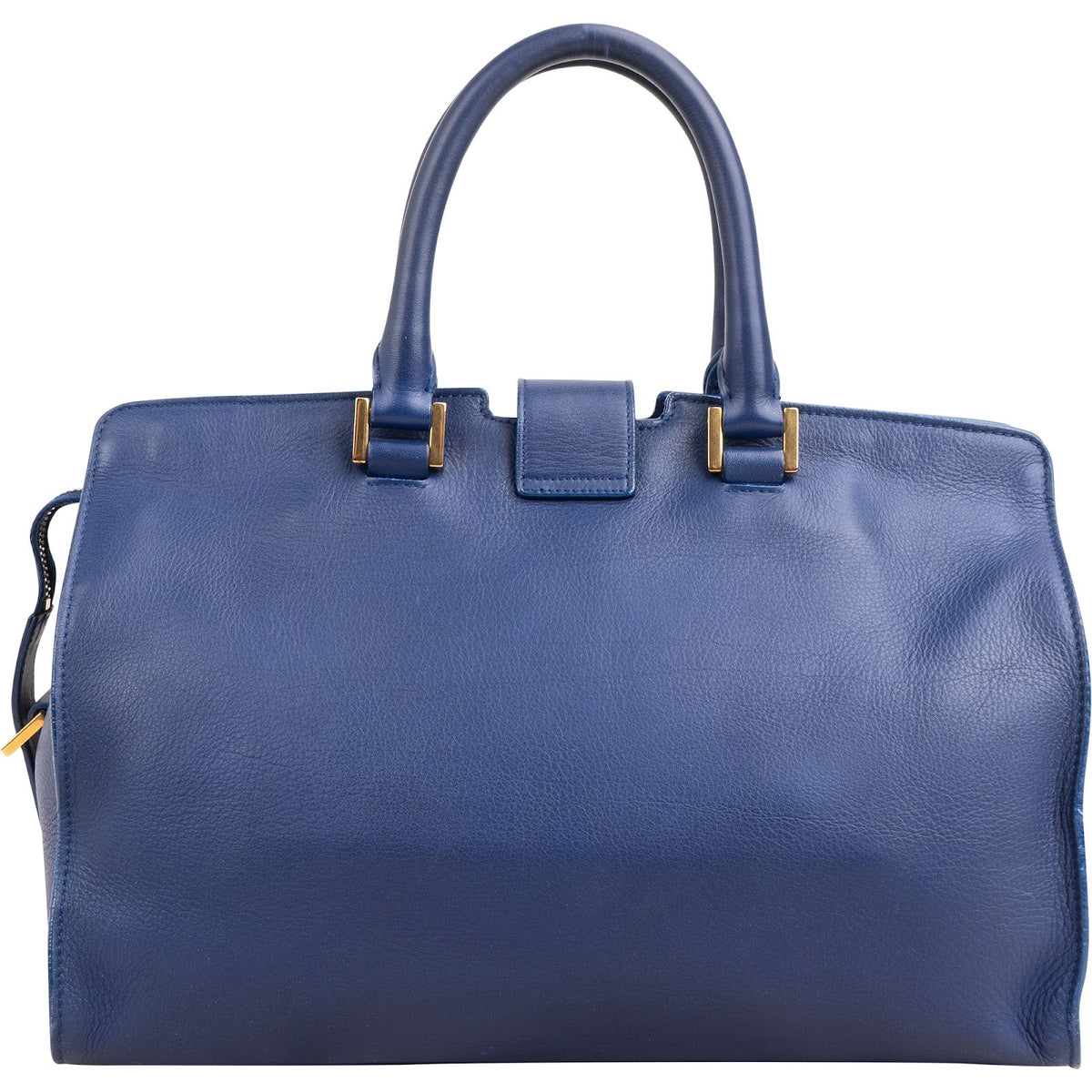 Yves Saint Laurent Blue Calfskin Cabas Chyc Handbag