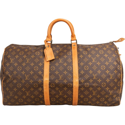 Louis Vuitton Monogram Canvas Keepall 55 Travel Bag