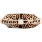 Yves Sant Laurent Pony Hair Leopard Print Hobo Shoulder Bag