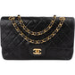 Chanel Quilted Lambskin 24K Gold Medium Double Flap Shoulder Bag