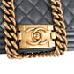 Chanel Quilted Metallic Lambskin Large Boy New Medium Crossbody Bag