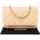 Chanel Quilted Caviar Leather Wallet On Chain Crossbody Bag