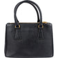Prada Small Galleria aus schwarzem Saffiano-Leder – Ansicht 4