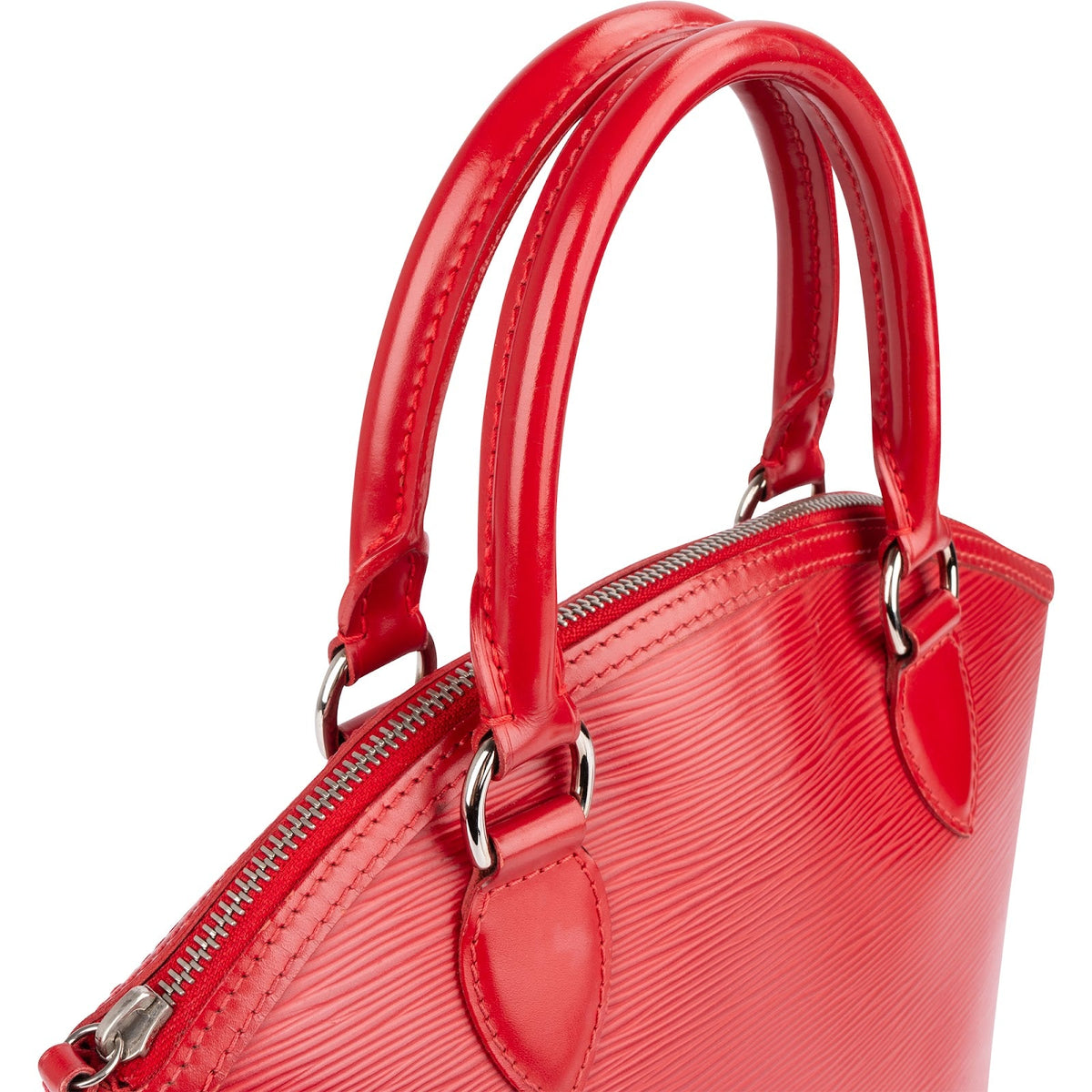 Louis Vuitton Red Epi Leather Lockit PM Handbag