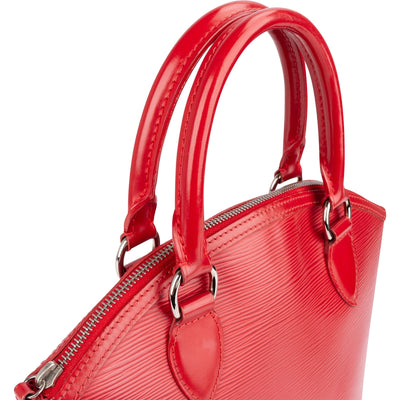 Louis Vuitton Red Epi Leather Lockit PM Handbag