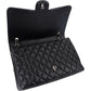 Chanel Quilted Caviar Leather Palladium Maxi Single Flap Crossbody Bag