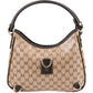 Gucci Monogram Crystal GG Abbey D-Ring Shoulder Bag