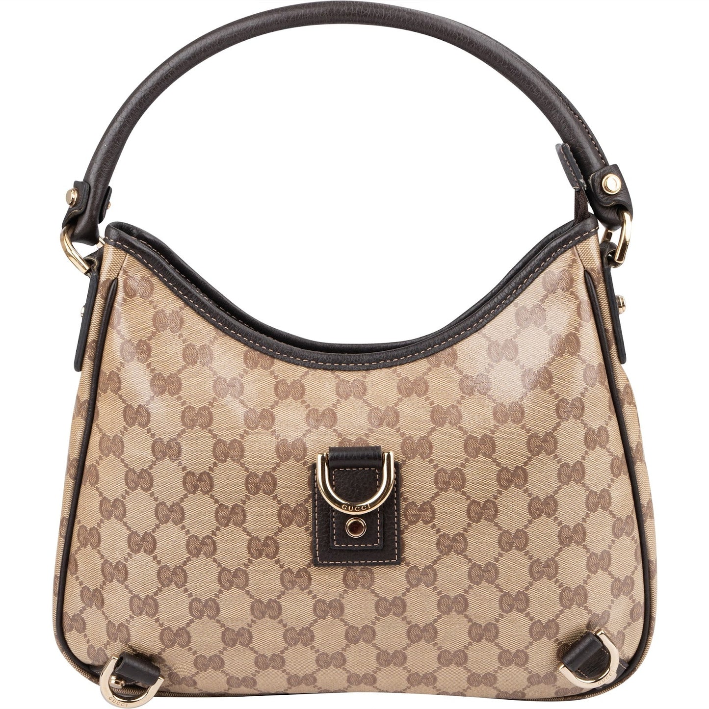 Gucci Monogram Crystal GG Abbey D-Ring Shoulder Bag