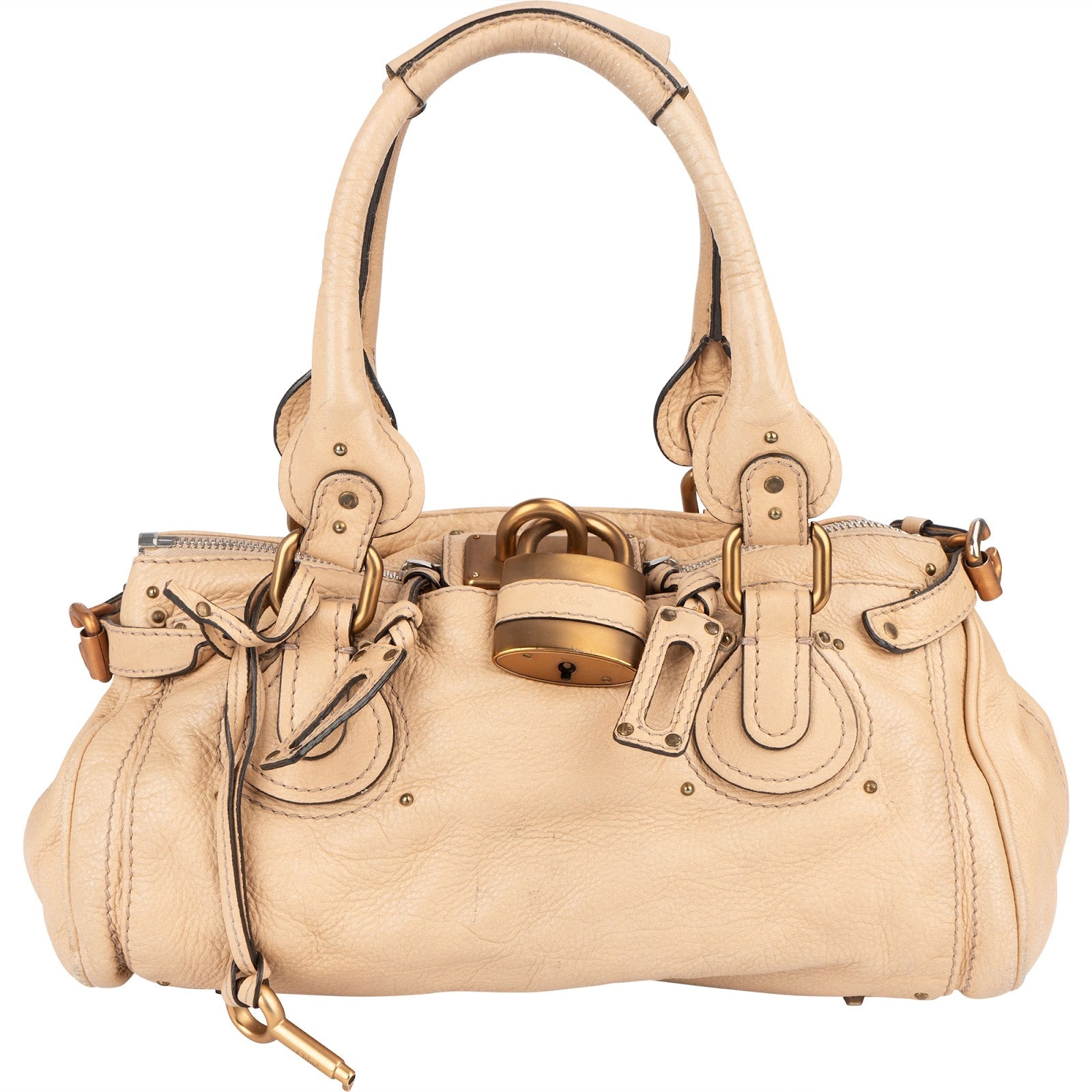 Chloé Leather Studded Paddington Satchel Handbag