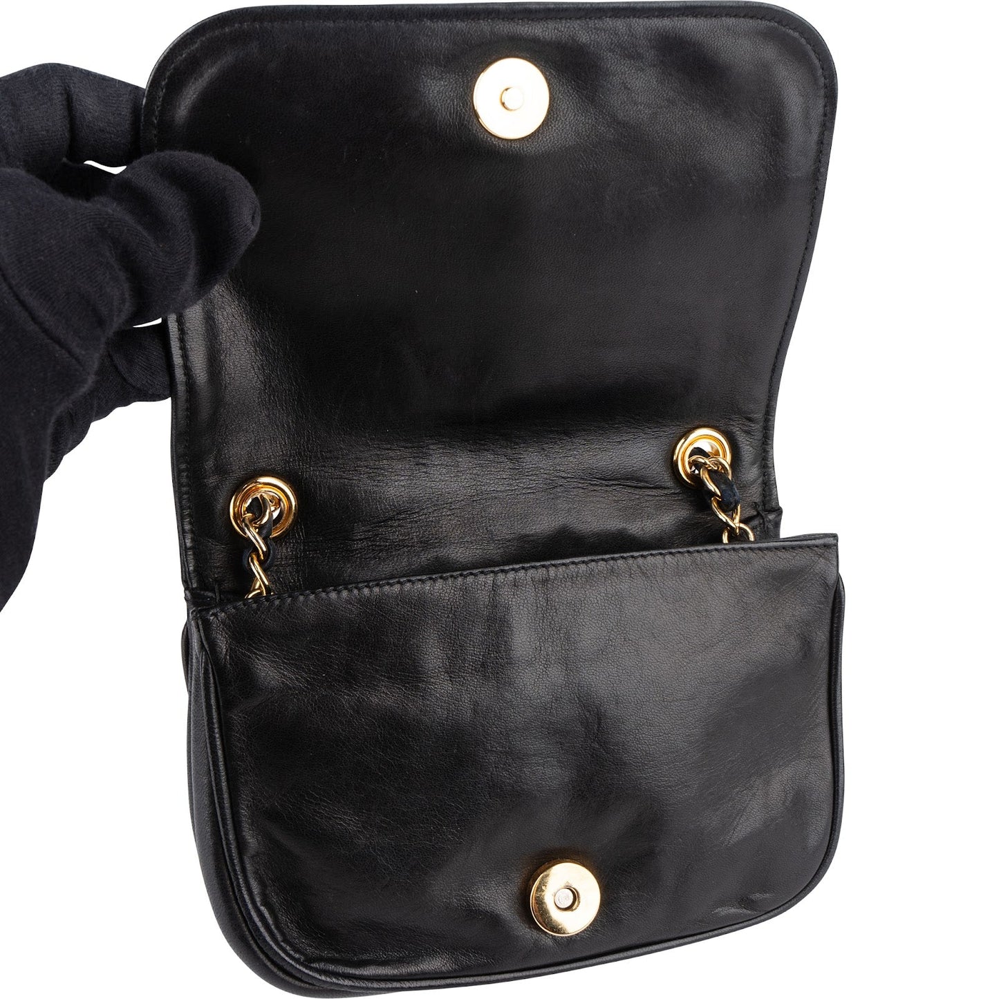 Chanel Lambskin CC Single Flap Camera Crossbody Bag