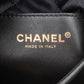 Chanel 22 Cashmere Checkered Rose Pattern Bucket Small Crossbody Handbag