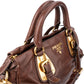Prada Brown Vitello Daino Bauletto Handbag