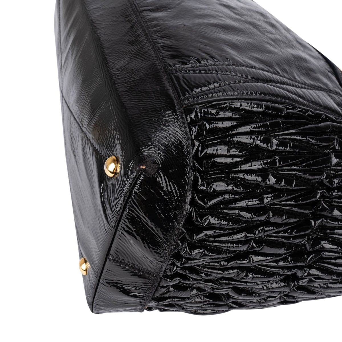 Miu Miu Quilted Vitello Shine Large Bowler Handbag