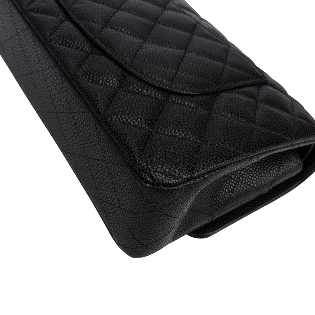 Chanel Quilted Caviar Leather Medium Double Flap Shoulder Bag