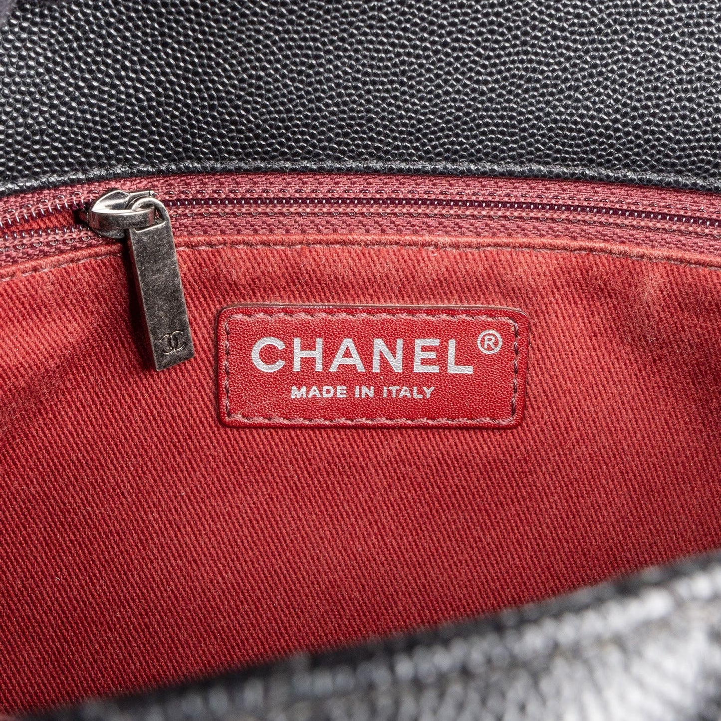 Chanel Quilted Caviar Leather Palladium Coco Handle Single Flap Handbag
