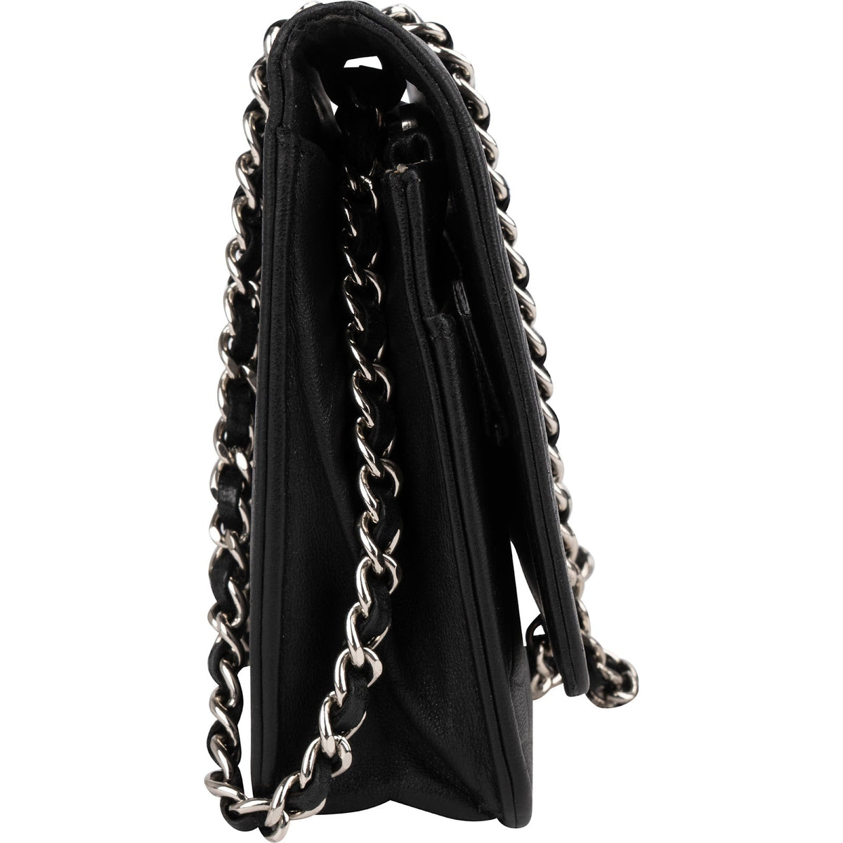 Chanel Camellia Embossed Wallet on Chain Crossbody Bag