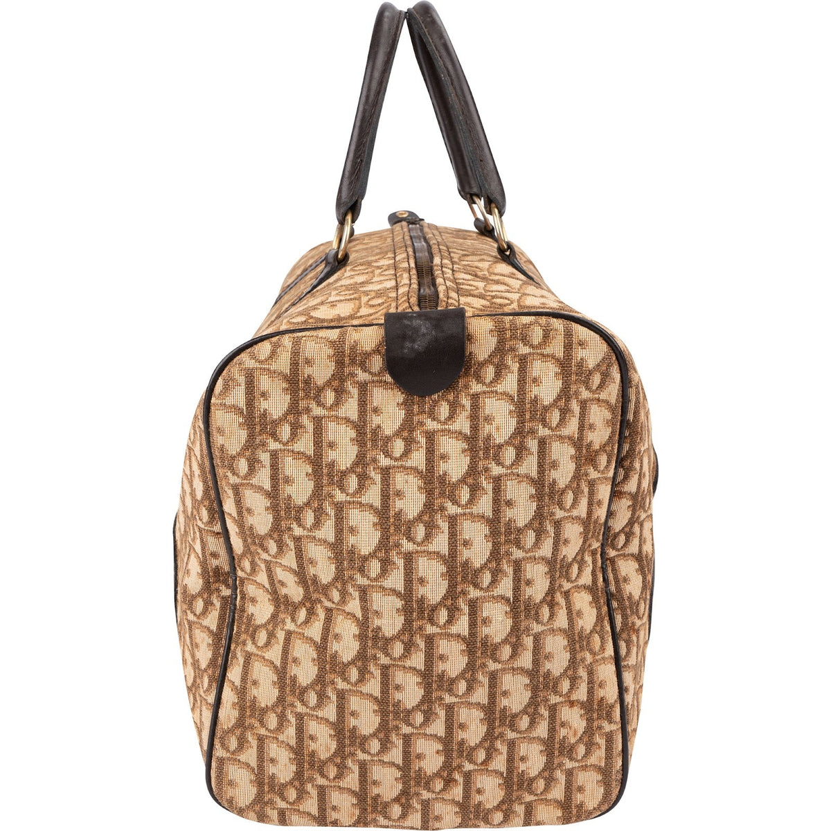 Christian Dior Trotter Monogram Canvas Boston 40 Handbag