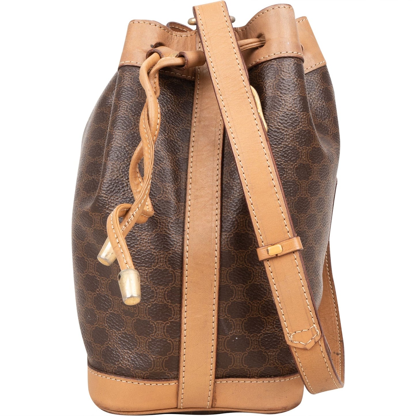 Celine Macadam Drawstring Bucket Shoulder Bag