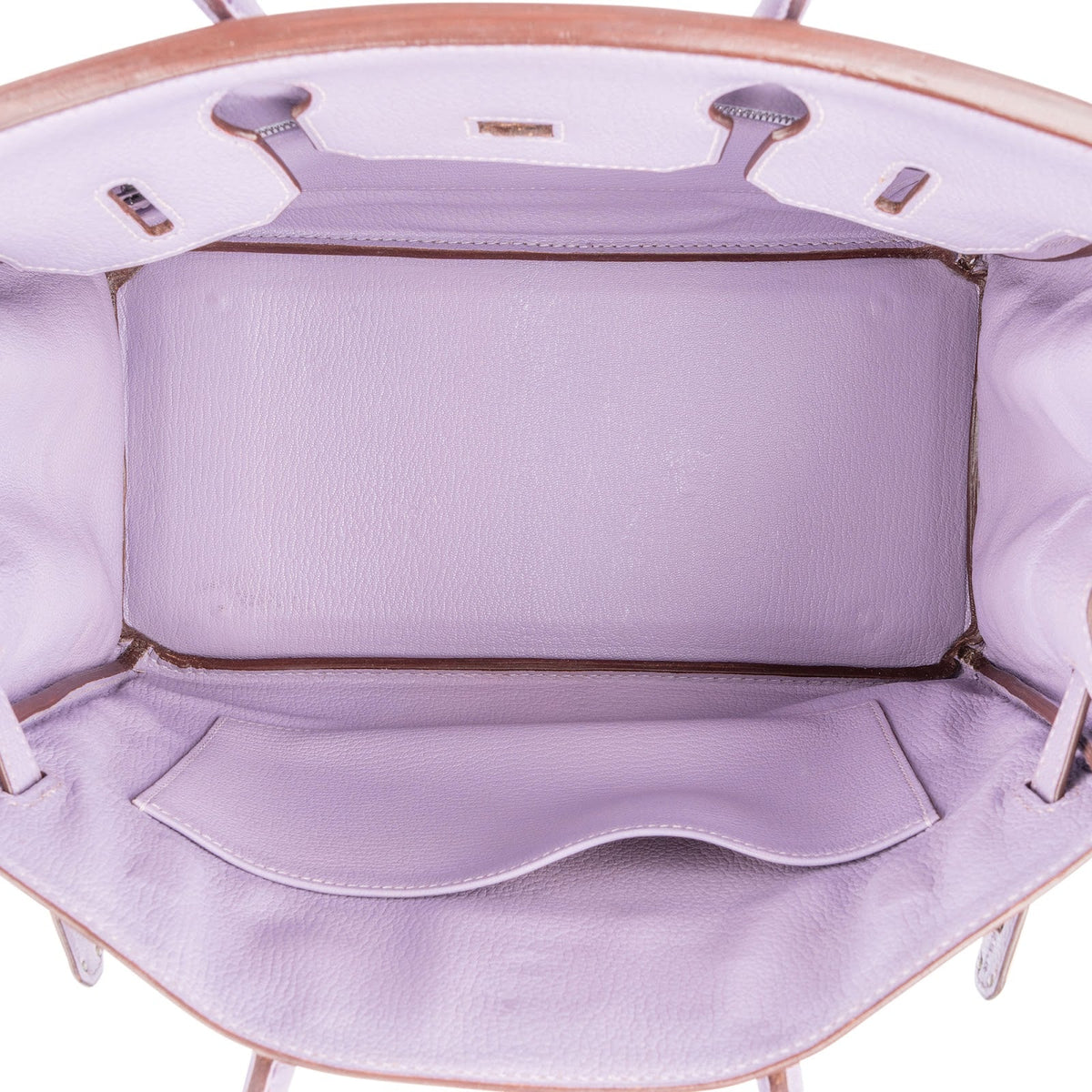 Hermès Lilac Chevre Mysore Leather Palladium Birkin 30 Handbag