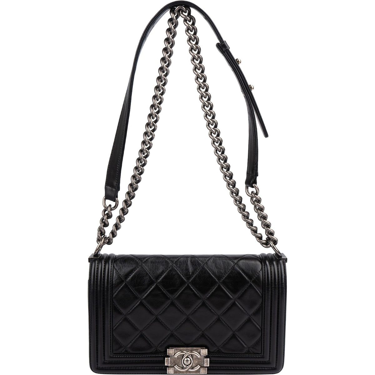 Chanel Boy Medium Single Flap aus gestepptem Lammleder – Ansicht 10