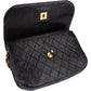 Chanel Quilted Lambskin 24K Gold Half Moon Single Flap Shoulder Bag