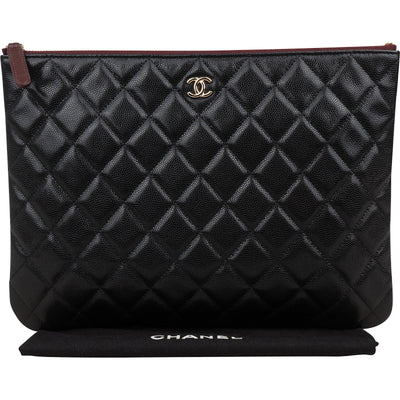 Chanel Quilted Lambskin CC Clutch