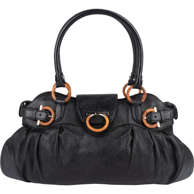 Salvatore Ferragamo Pebbled Leather Marisa Handbag