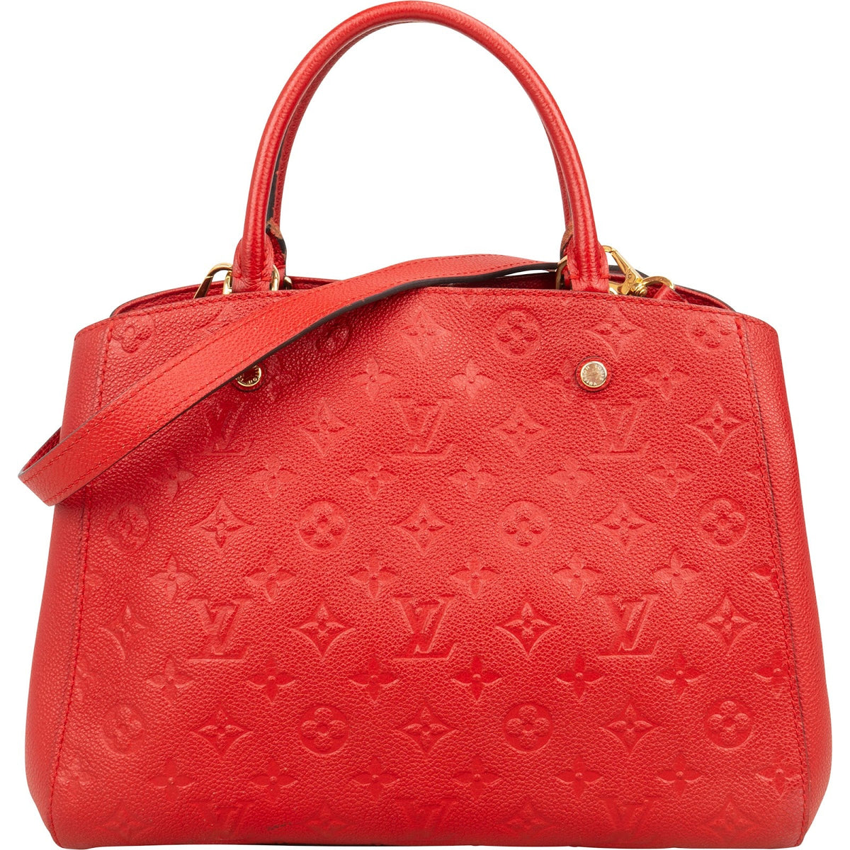 Louis Vuitton Leather Monogram Empreinte Montaigne MM Handbag