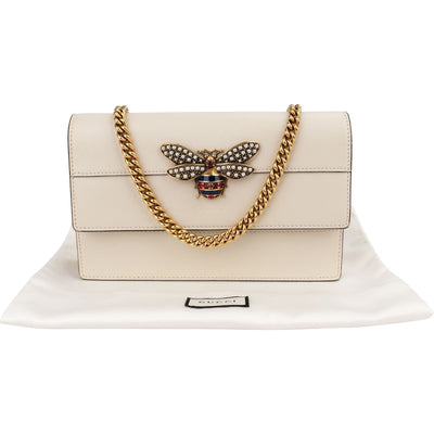 Gucci Leather Queen Margaret Wallet On Chain Crossbody Bag