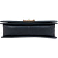 Chanel Quilted Navy Caviar Leather Large Boy Single Flap Crossbody Bag