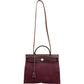 Hermès Classic Cotton Herbag 31 Maroon Zip Crossbody Handbag