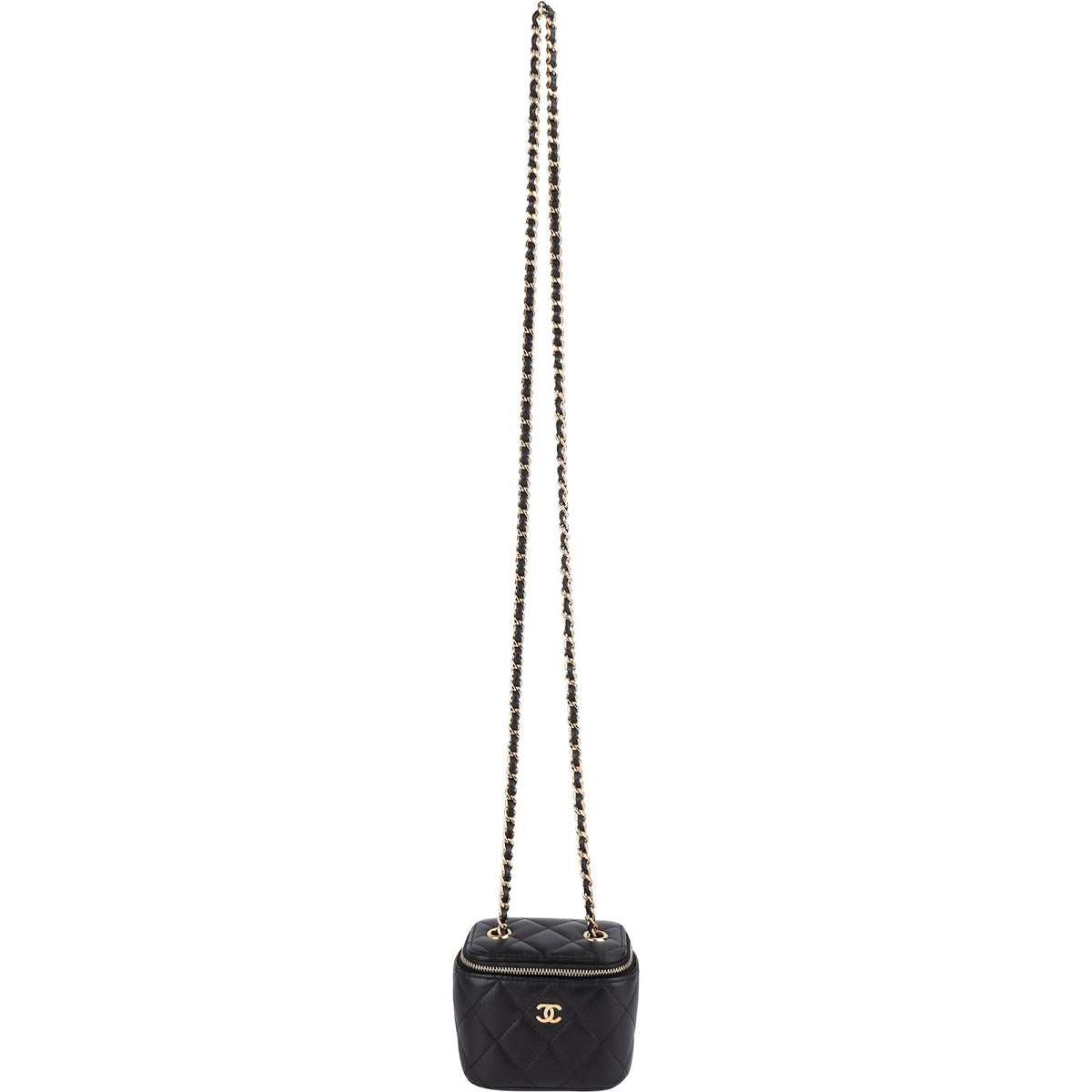 Chanel Quilted Lambskin Mini Vanity Chain Crossbody Bag