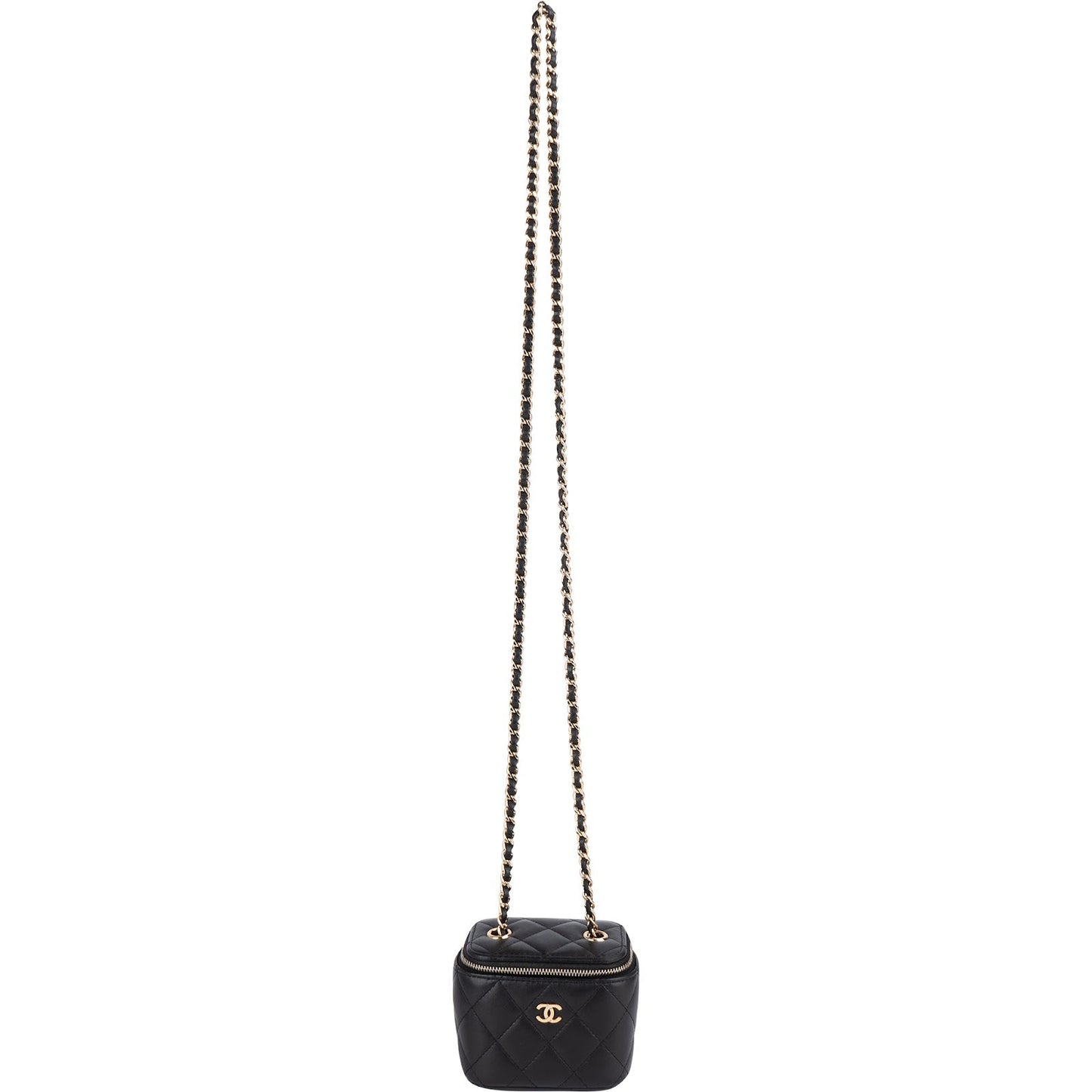 Chanel Quilted Lambskin Mini Vanity Chain Crossbody Bag